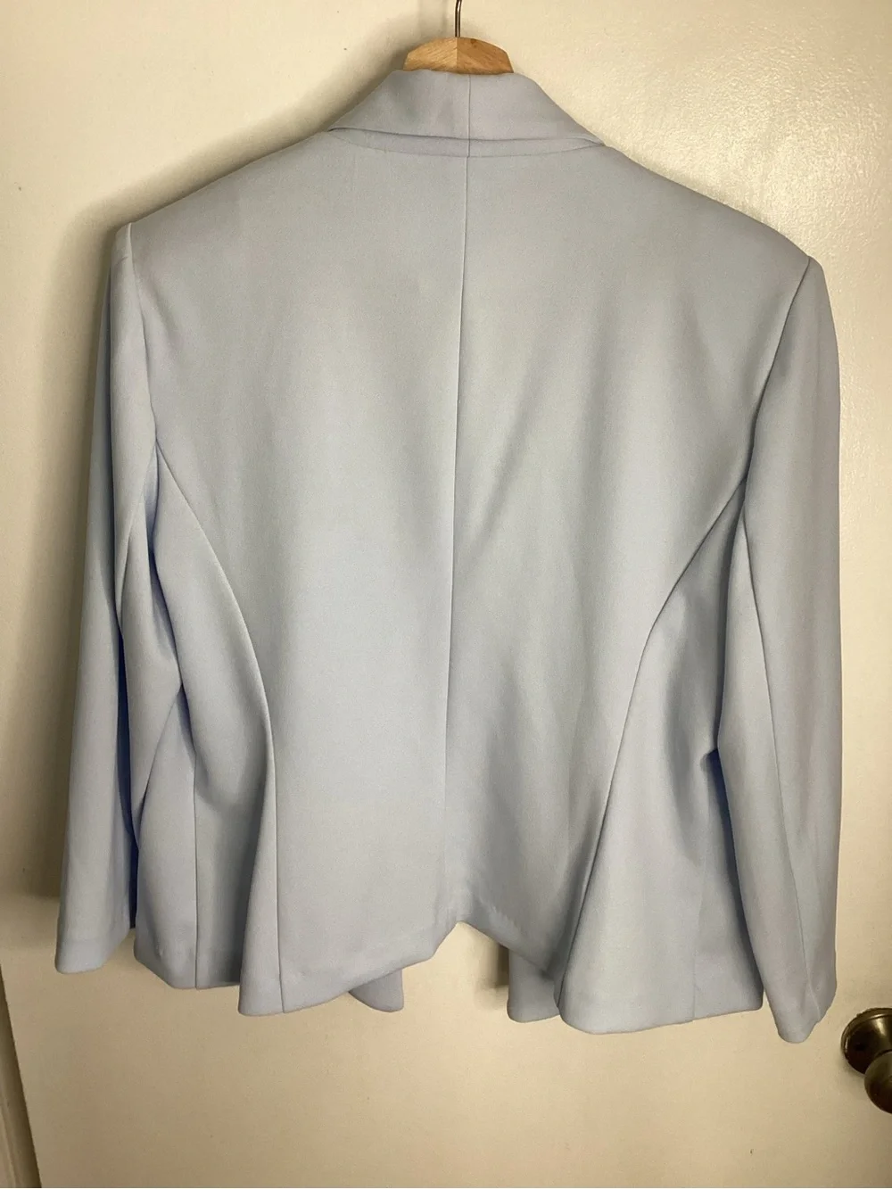 Anne Klein Pale Blue Open-Front Blazer Jacket M